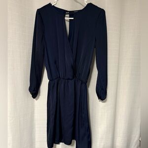 Forever 21 Deep Blue Long Sleeve Dress
